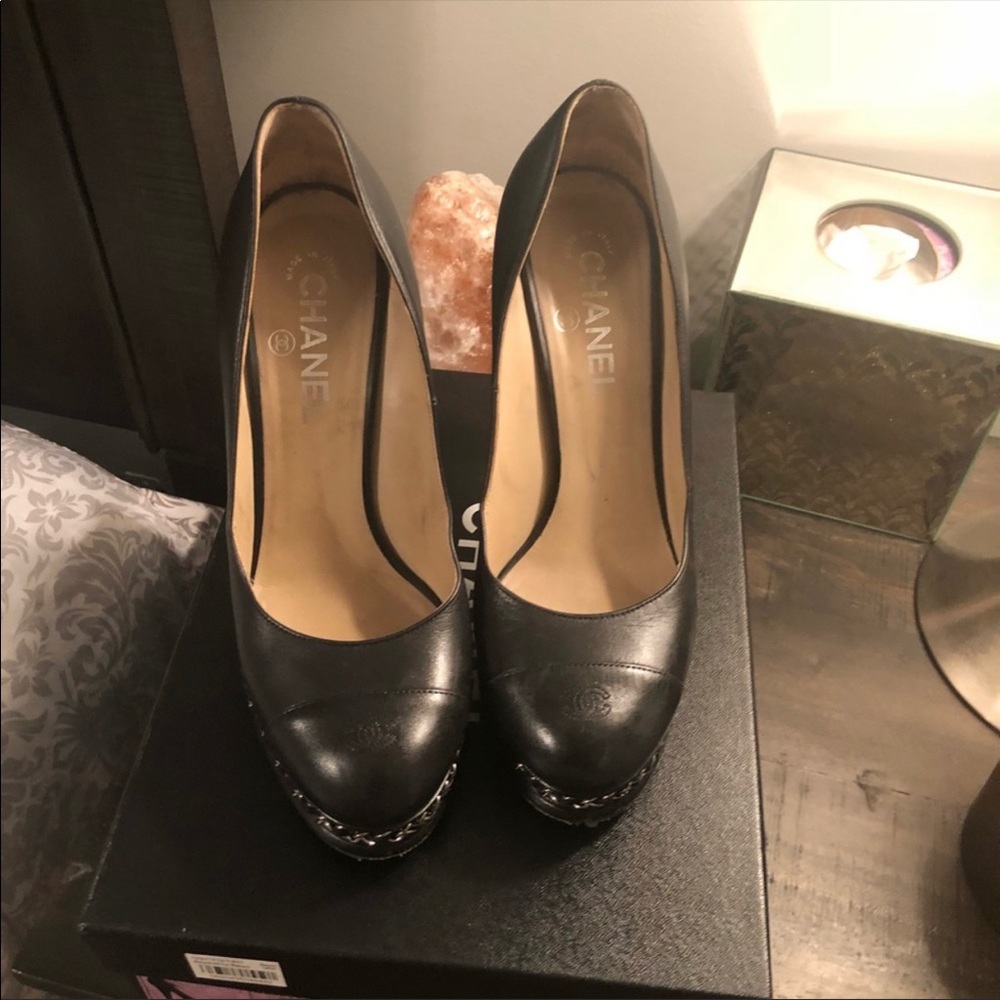 Chanel Chain Link Heels